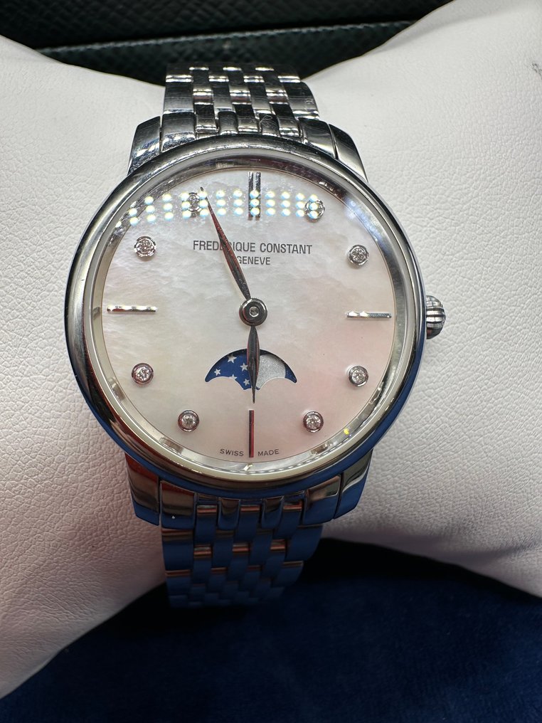 Frédérique Constant - Slimline Moonphase - Ei pohjahintaa - Model 206MPWD1S6B - Naiset - 2010-2020  #1.0