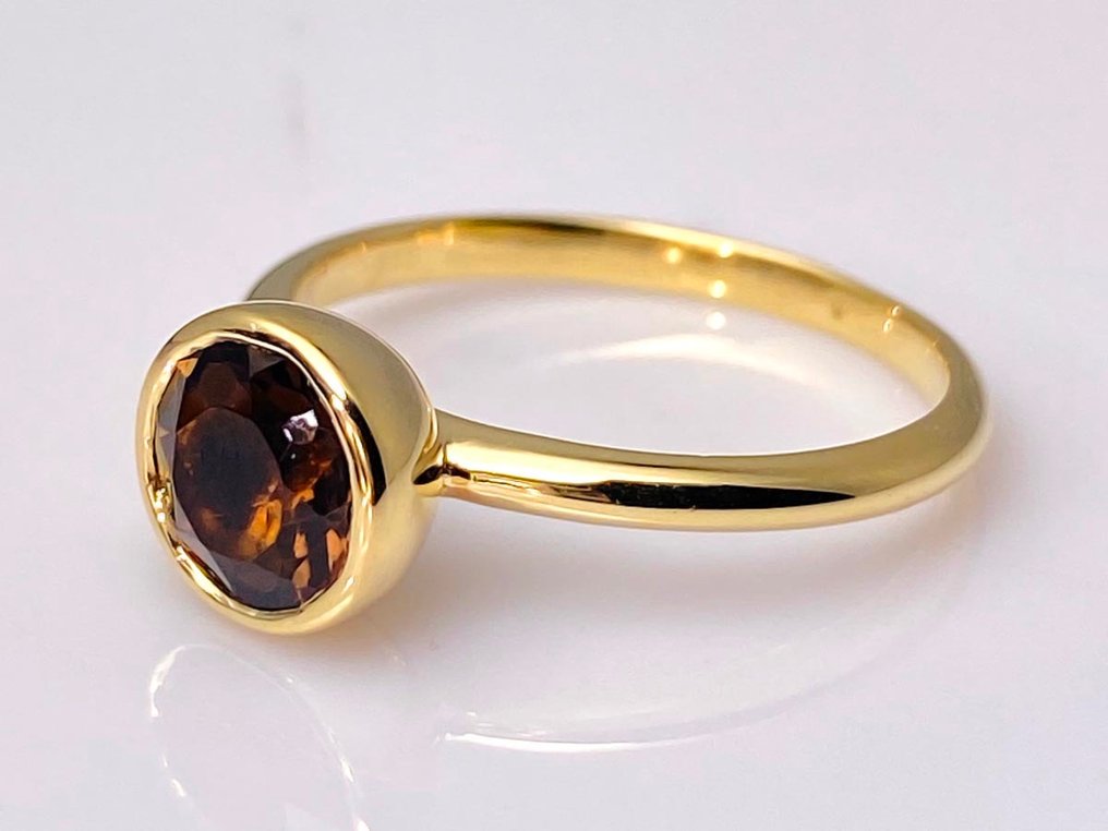Ring - 14 kt. Yellow gold - 1.15ct. tw. Quartz #1.0