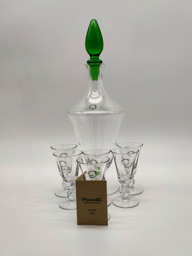 v.nason&c - Σετ ποτού (7) - Παγκόσμια Συλλογή Verde - Γυαλί Murano - Σερβίρισμα για το ποτό #1.0