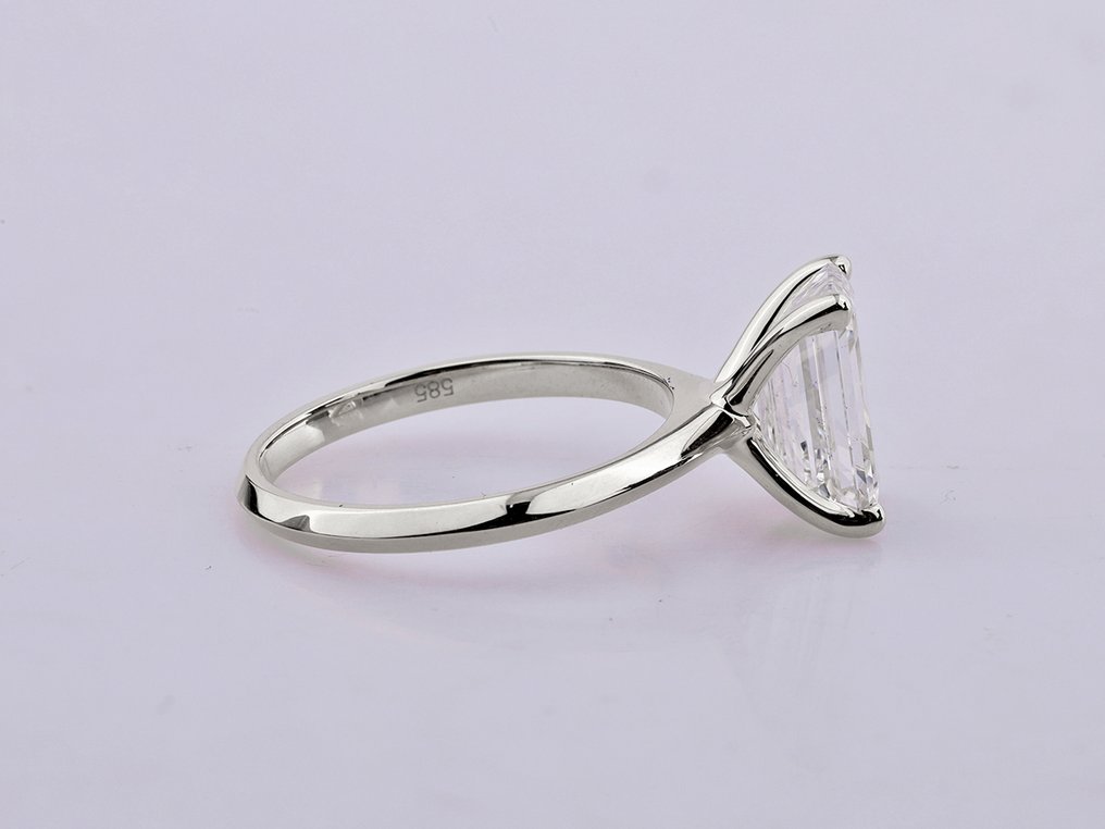 戒指 - 14K包金 白金 - 3.00ct. tw. 钻石 (实验室培育) #3.2