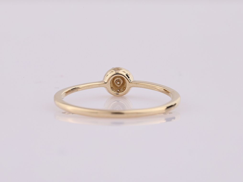 没有保留价 - 戒指 - 14K包金 黄金 -  0.09ct. tw. 钻石 (天然)  #2.1