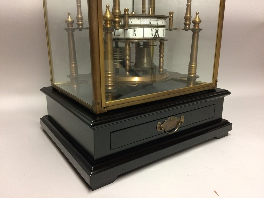 Flying Pendulum Clock -   Corroded brass clock under glass house. - Recent #3.2