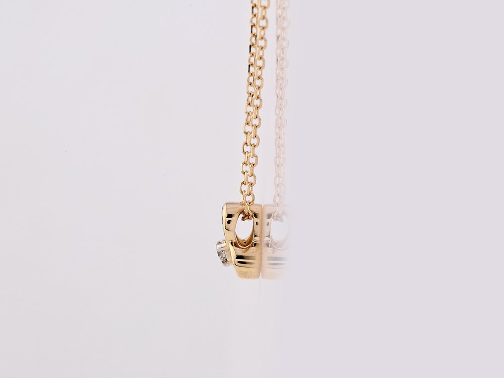 Sans prix de réserve - Collier avec pendentif - 14 carats Or jaune -  0.03ct. tw. Diamant (Naturelle)  #2.1