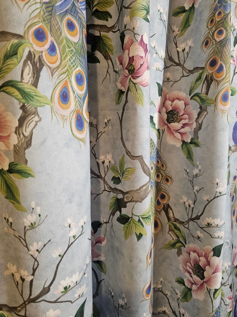 Exclusive Art Nouveau fabric with Peacocks - 300x280cm - Exclusive design selection - Textile  - 300 cm - 280 cm #4.3