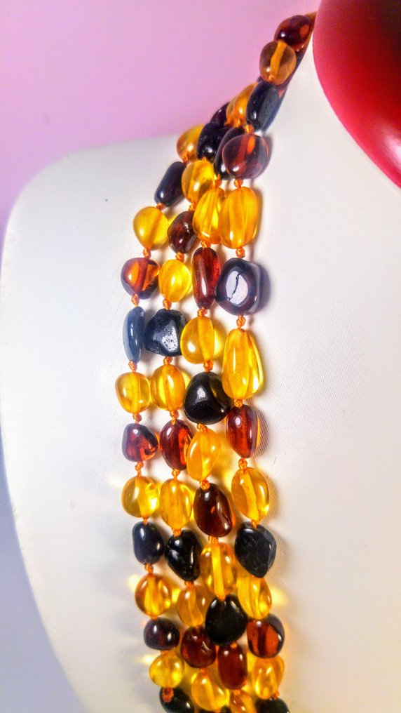 长款波罗的海琥珀项链 - 琥珀 - Unique design - 200 cm - 10 mm  (没有保留价) #3.2