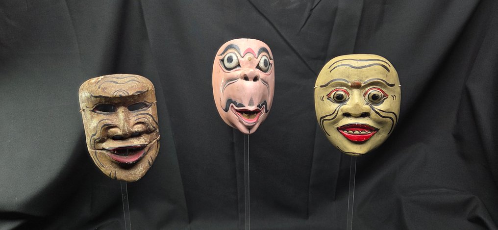 3个印度尼西亚戏剧面具 - 印度尼西亞 #1.0