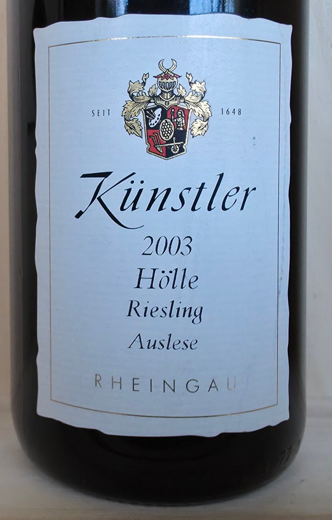 2003 Weingut Kunstler, Hochheimer Holle Riesling, Goldkapsel - Rheingau Auslese - 4 Bottles (0.75L) #1.0