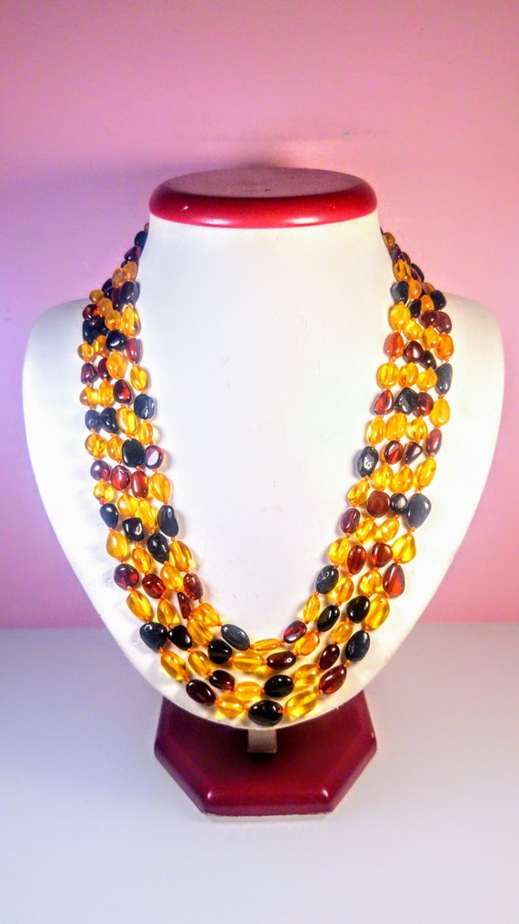 长款波罗的海琥珀项链 - 琥珀 - Unique design - 200 cm - 10 mm  (没有保留价) #1.0