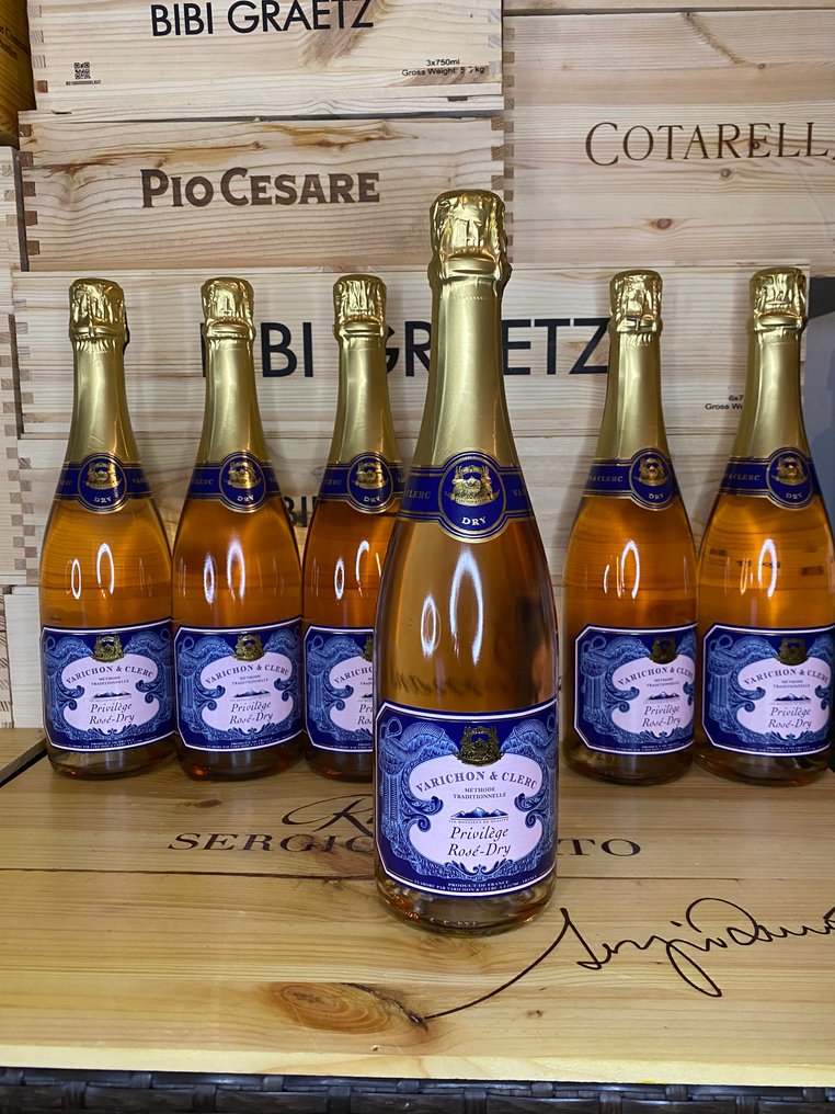 Varichon & Clerc, Privilège Rosé-Dry - Champagne Rosé, Brut - 6 Bottles (0.75L) #1.0