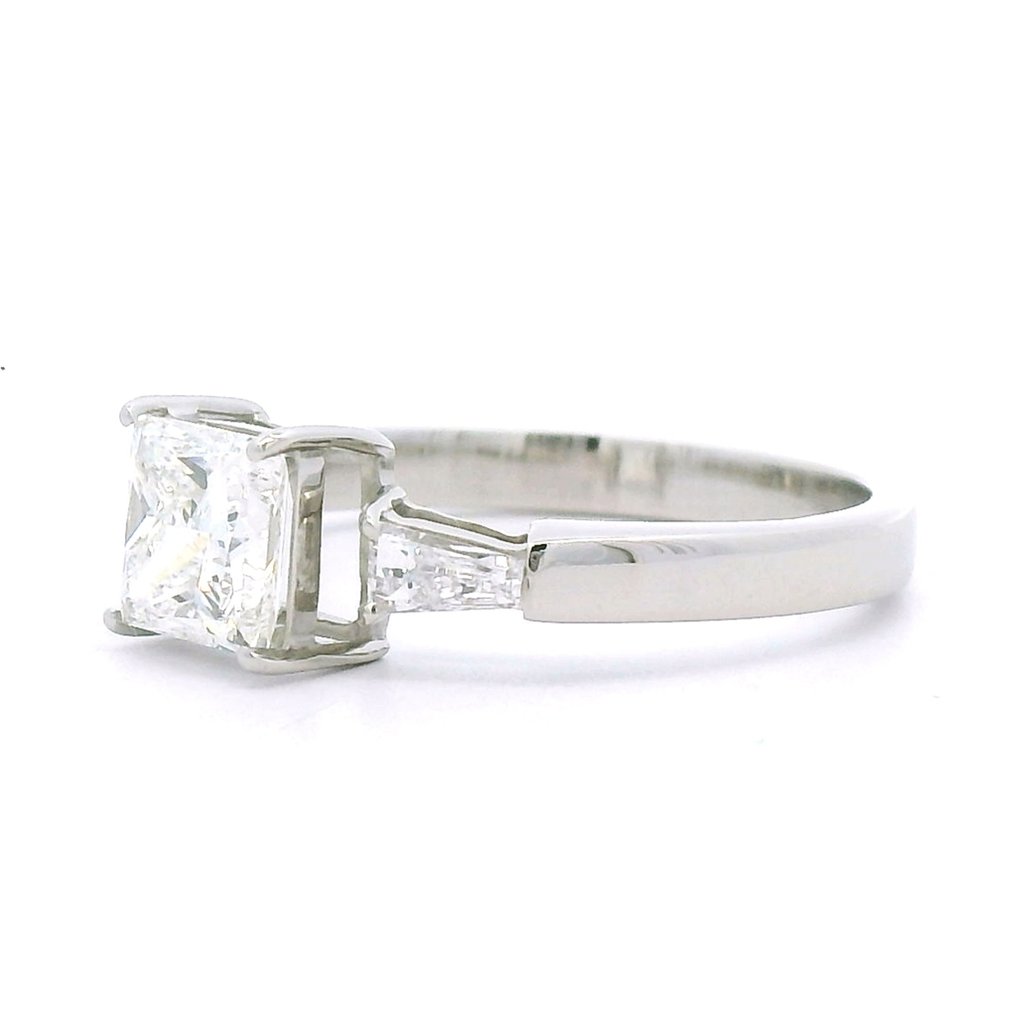 戒指 白金 - 1.22ct. tw. 钻石 (天然) - 钻石 - GIA #3.2