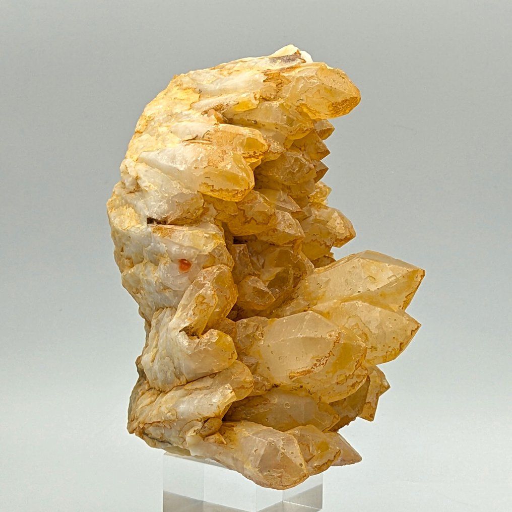 Huge, YELLOW QUARTZ with LIMONITE, Morocco, NATURAL Crystals - Height: 140 mm - Width: 118 mm- 1.56 kg #4.3