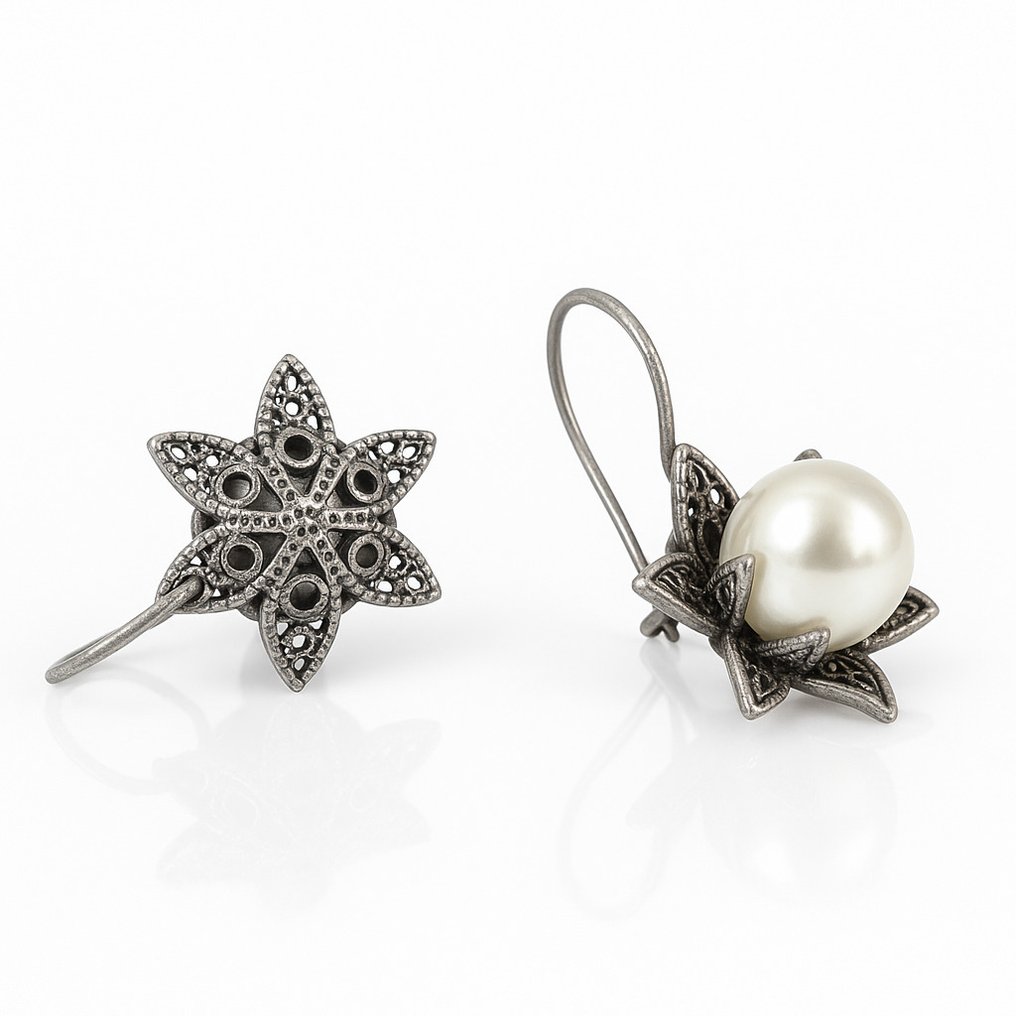 Fără preț de rezervă - Set de bijuterii din 2 piese Argint Perlă #3.2