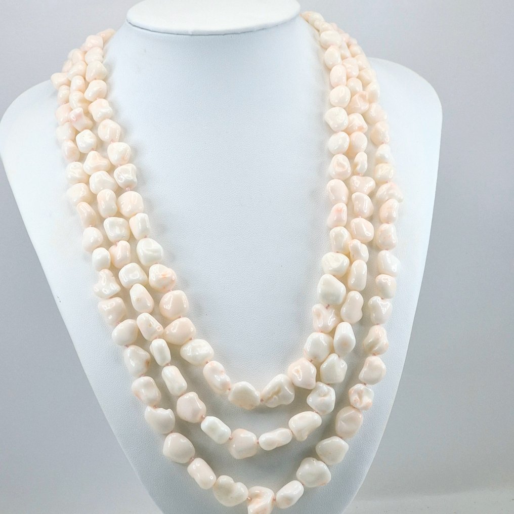 珊瑚 - 银 - 项链 - CORALLO ROSATO #1.0