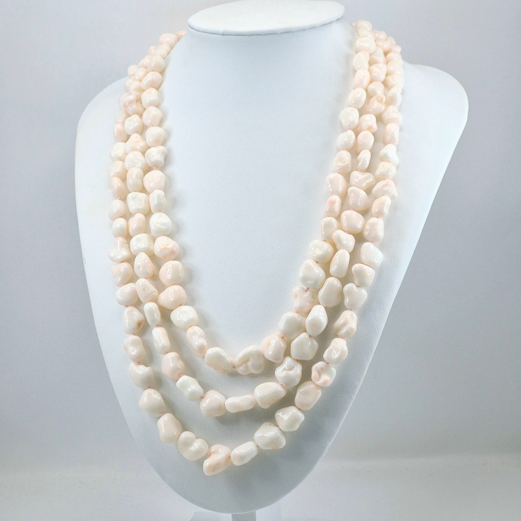 珊瑚 - 银 - 项链 - CORALLO ROSATO #1.0