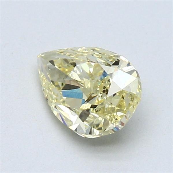 1 pcs Diamant (Couleur naturelle) - 0.81 ct - Poire - Fancy Jaune - SI1 - Gemological Institute of America (GIA) #1.0