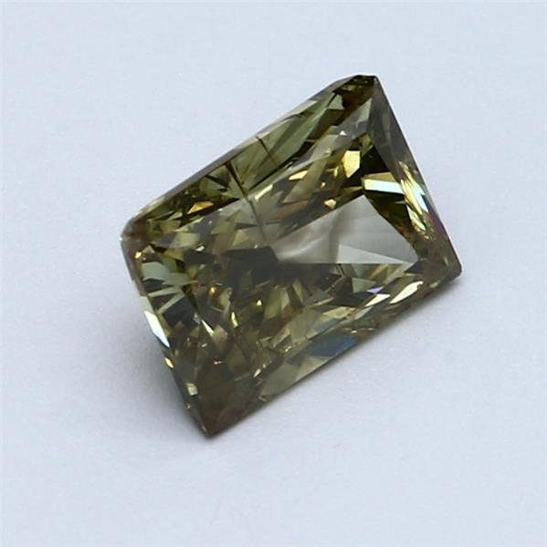 1 pcs 钻石  (天然色彩的)  - 1.35 ct - 雷地恩型 - Fancy dark 灰色, 稍帶綠色的 黄色 - 实验室报告中未指明 - 美国宝石研究院（GIA） #3.2