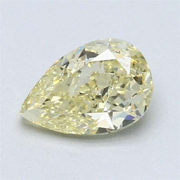 1 pcs Diamant (Couleur naturelle) - 0.81 ct - Poire - Fancy Jaune - SI1 - Gemological Institute of America (GIA) #1.0