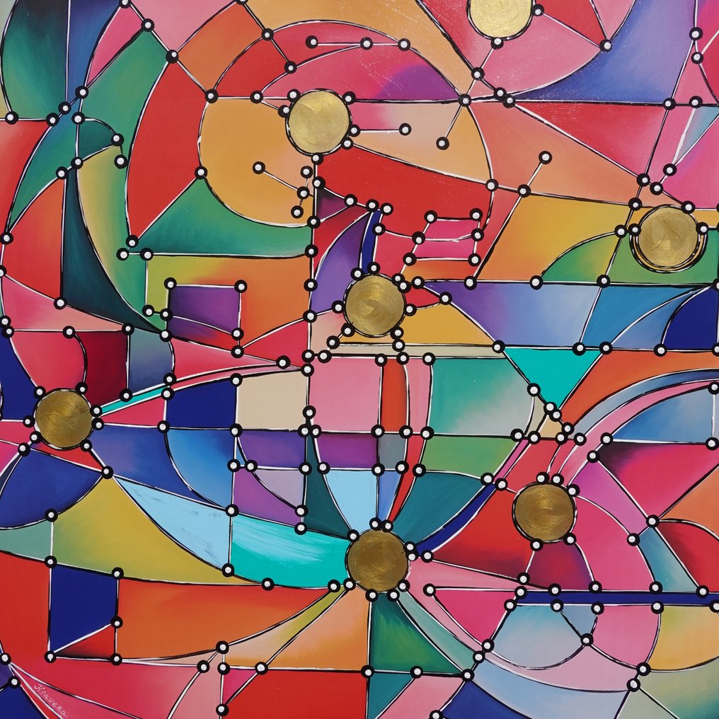 Ksavera - Cubism A1361 - abstract painting on XXL canvas #3.2