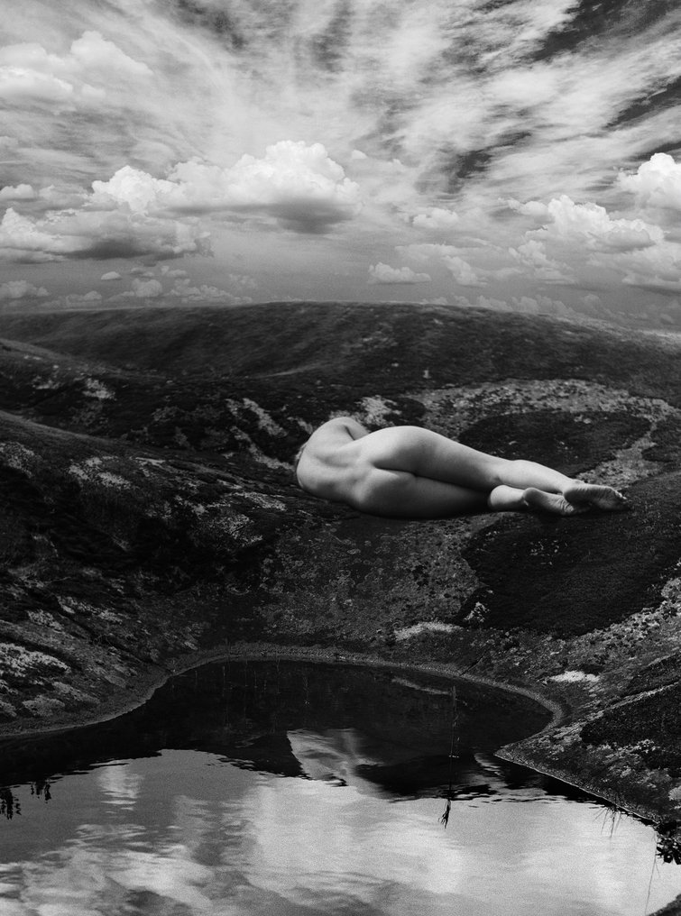 Lida Khaykara - Nude on the lake - Framed #2.1