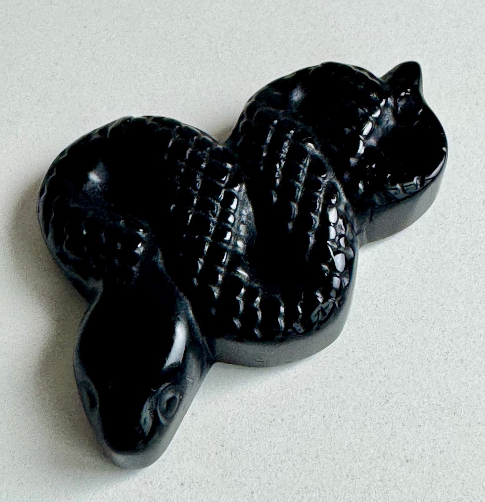 Φιγούρα - Περίεργο χέρι σκαλισμένο φίδι από μαύρη όνυχες #1.0