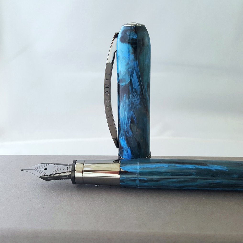 Visconti - Marble - Blue - Black Silver - New - Zonder Minimumprijs - Vulpen #1.0