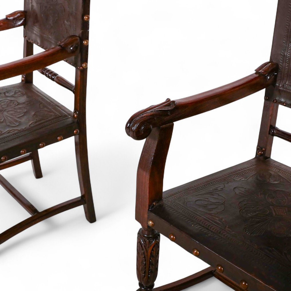 Szék - bőr, Diófa #2.1