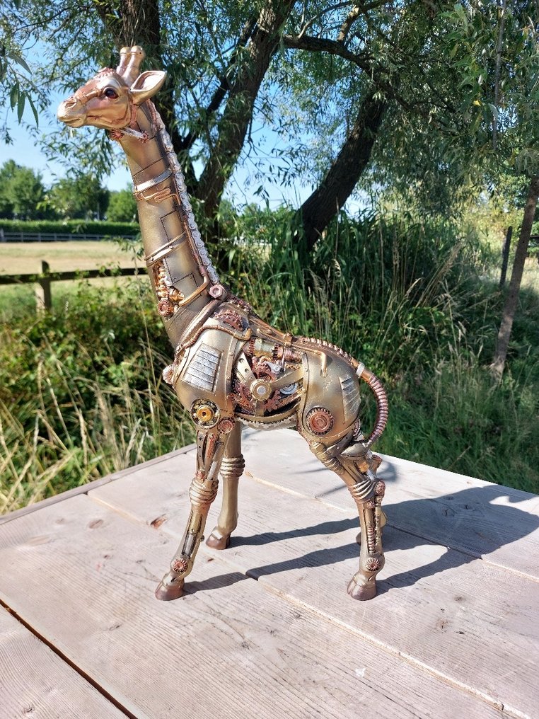 Statuie, standing giraffe steampunk - 53 cm - polyresin #1.0