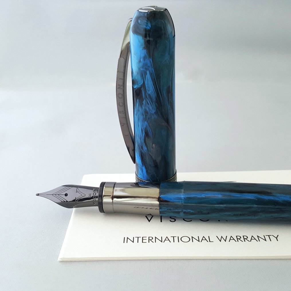 Visconti - Marble - Blue - Black Silver - New - Zonder Minimumprijs - Vulpen #1.0