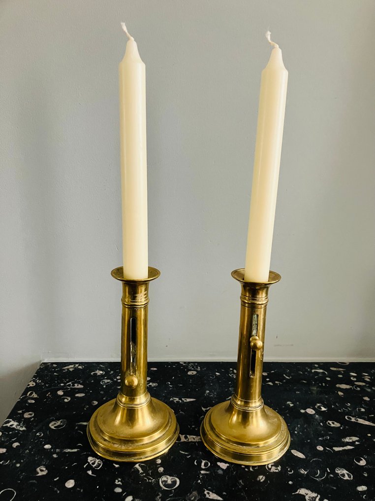 Gyertyatartó (2) - Aranyozott sárgaréz - Viktoriánus tolóablak #1.0