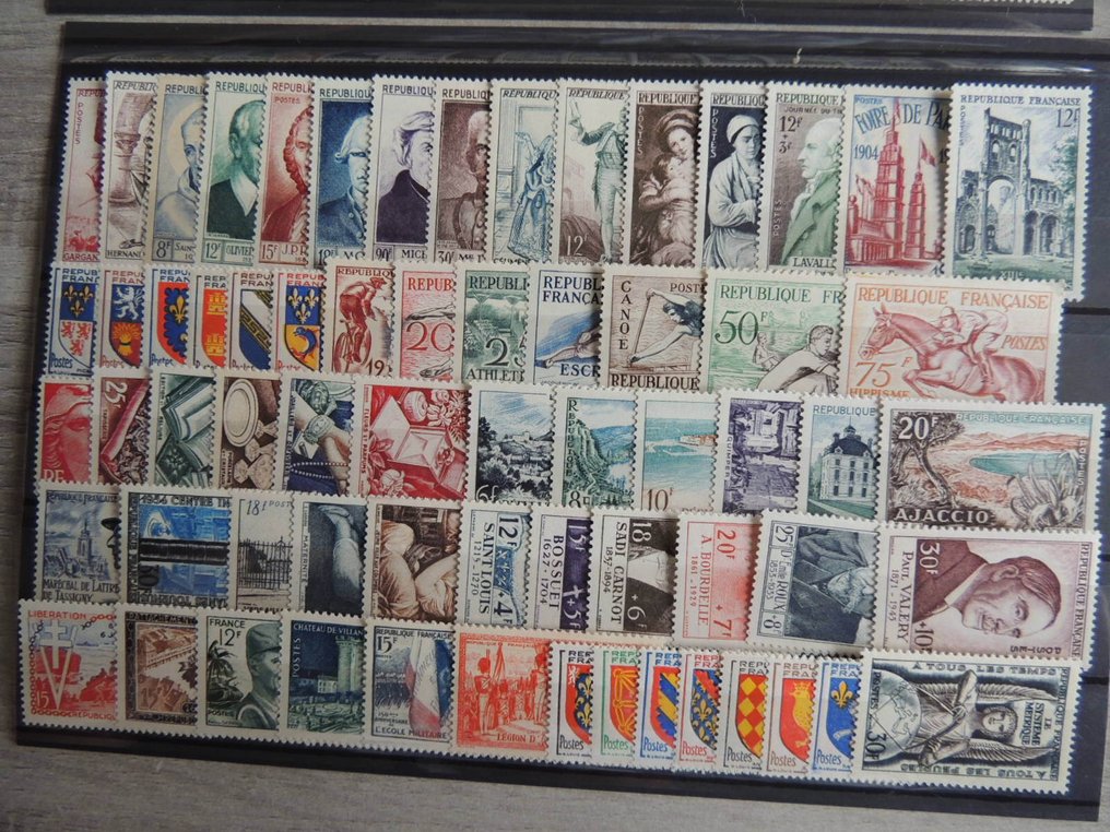法国 1951/1954 - 全套 Yvert # 878/1007 全新** #3.2