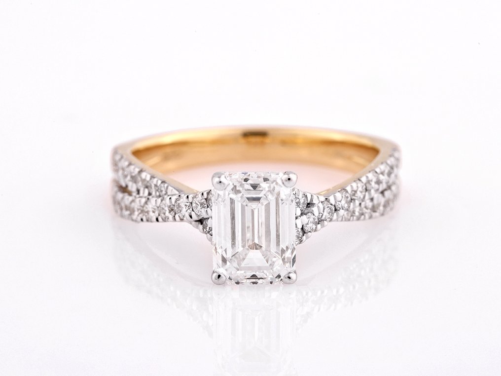 Δαχτυλίδι - 14 καράτια Κίτρινο χρυσό -  2.07ct. tw. Διαμάντι (Εργαστηριακής καλλιέργειας) - Διαμάντι #4.3