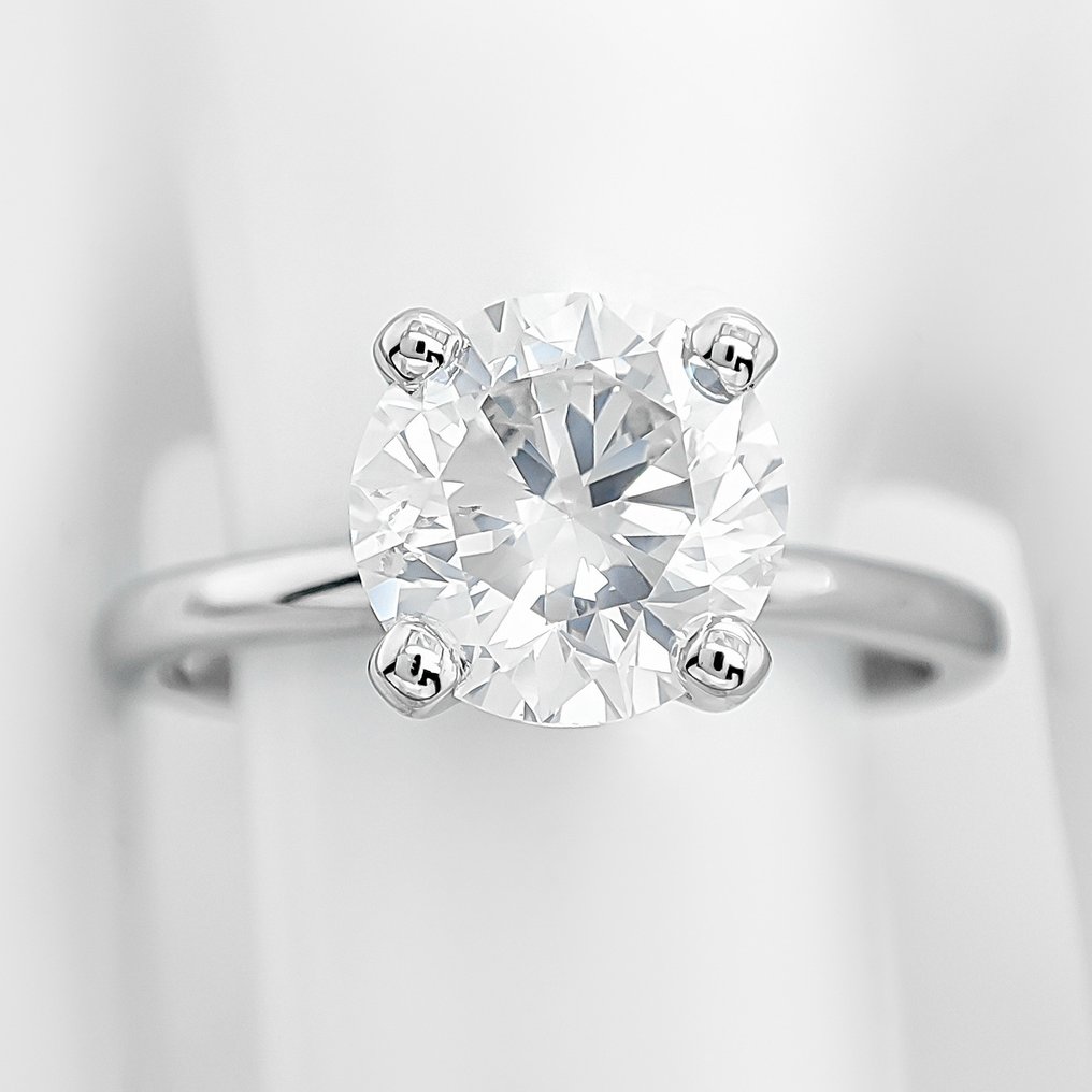 Sormus - 14 kt. Keltakulta, E/SI2 -  1.90ct. tw. Timantti (Luonnollinen) - IGI Certificate #1.0