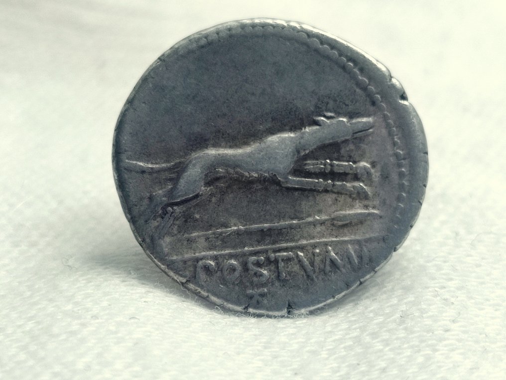 Repubblica romana. C. Postumius Tatius, 74 a.C. Denarius Rome #1.0