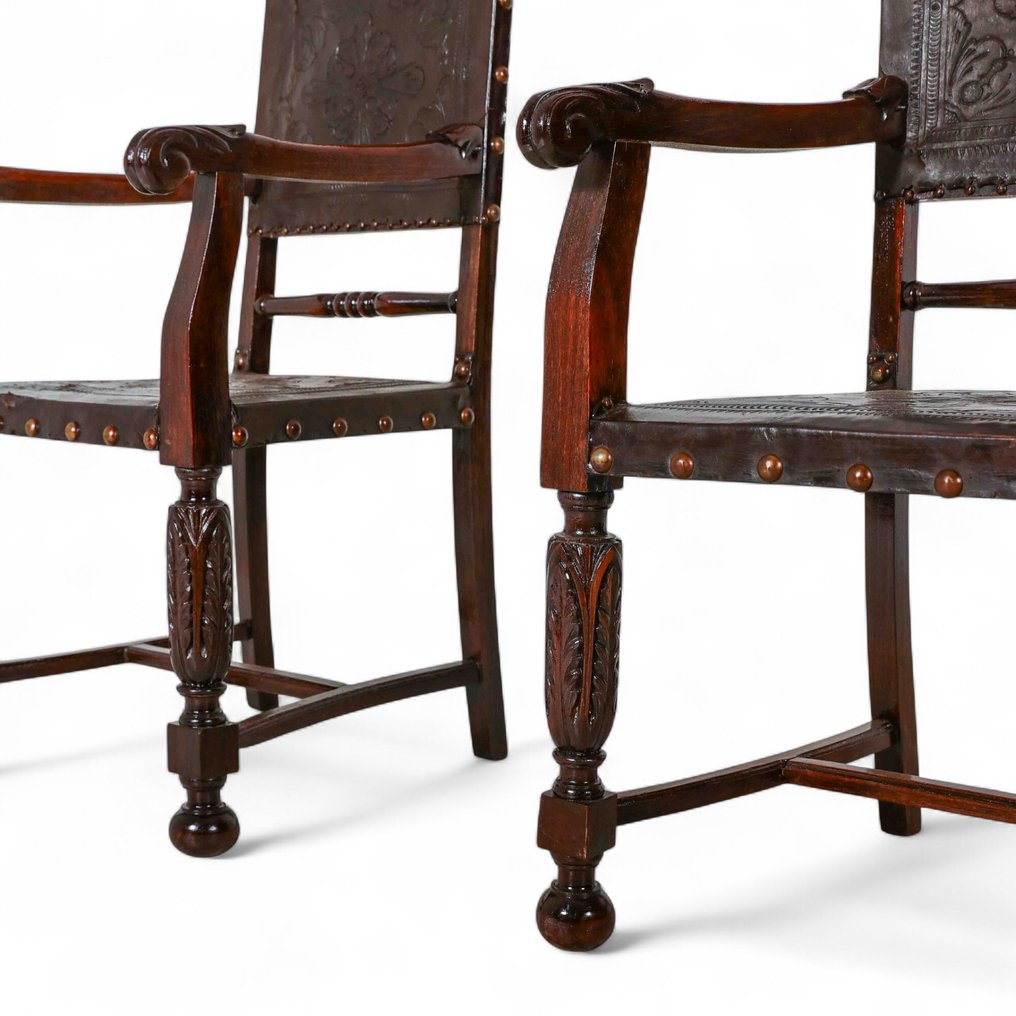 Szék - bőr, Diófa #3.2