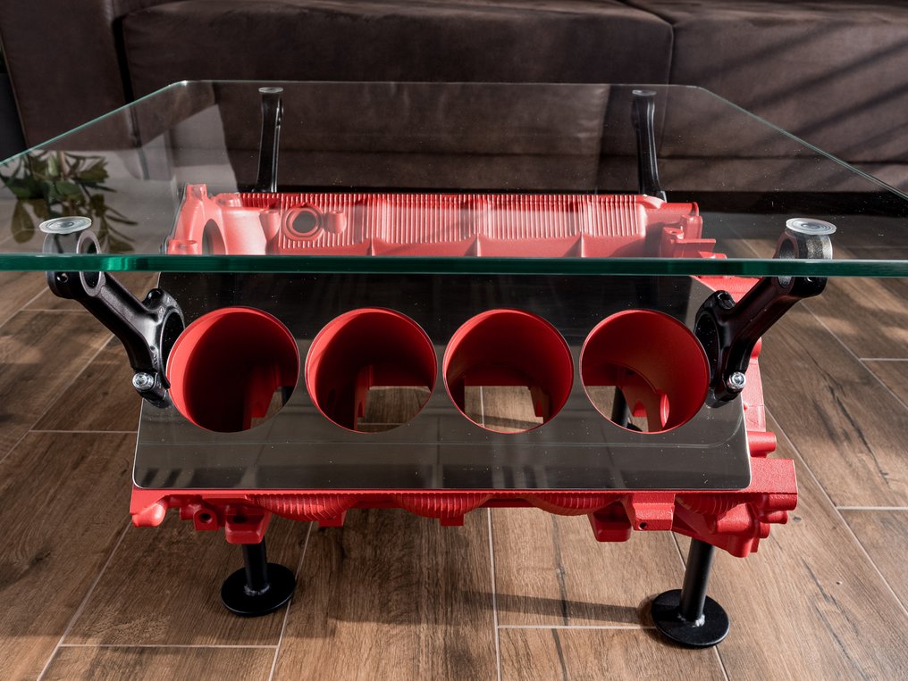 Τραπέζι σαλονιού - Προσαρμοστικός σχεδιασμός - Γυαλί, Μέταλλο - Τραπέζι καφέ με κινητήρα Porsche Cayenne #4.3