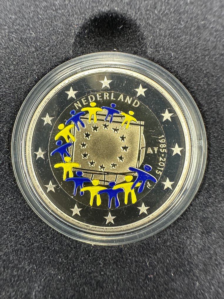 Netherlands. 2 Euro 2015 "30 Jaar Europese Vlag" - met kleur Proof #3.2