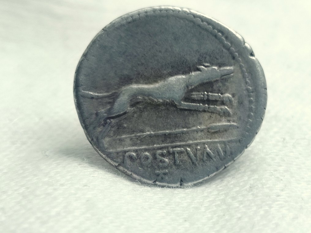 Repubblica romana. C. Postumius Tatius, 74 a.C. Denarius Rome #3.2