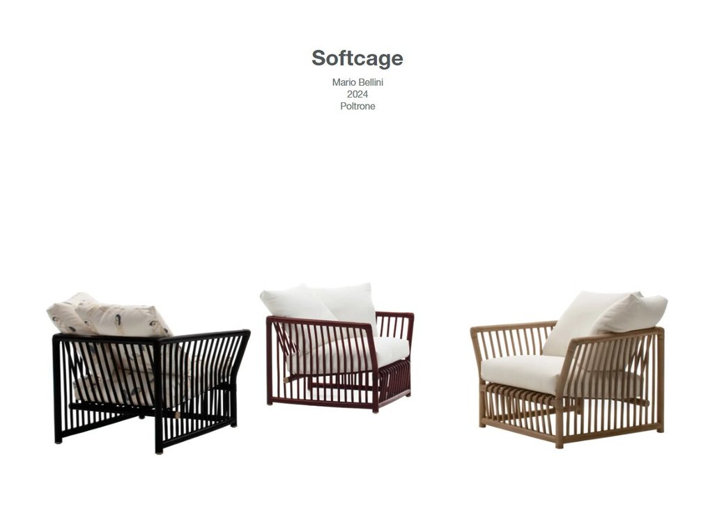 B&B Italia - Mario Bellini - Πολυθρόνα - Softcage - NUOVA ρατάν/δέρμα #2.1