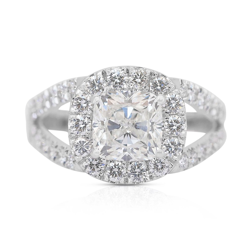 戒指 - 18K包金 白金 - 2.20ct. tw. 钻石 (天然) - 钻石 #1.0