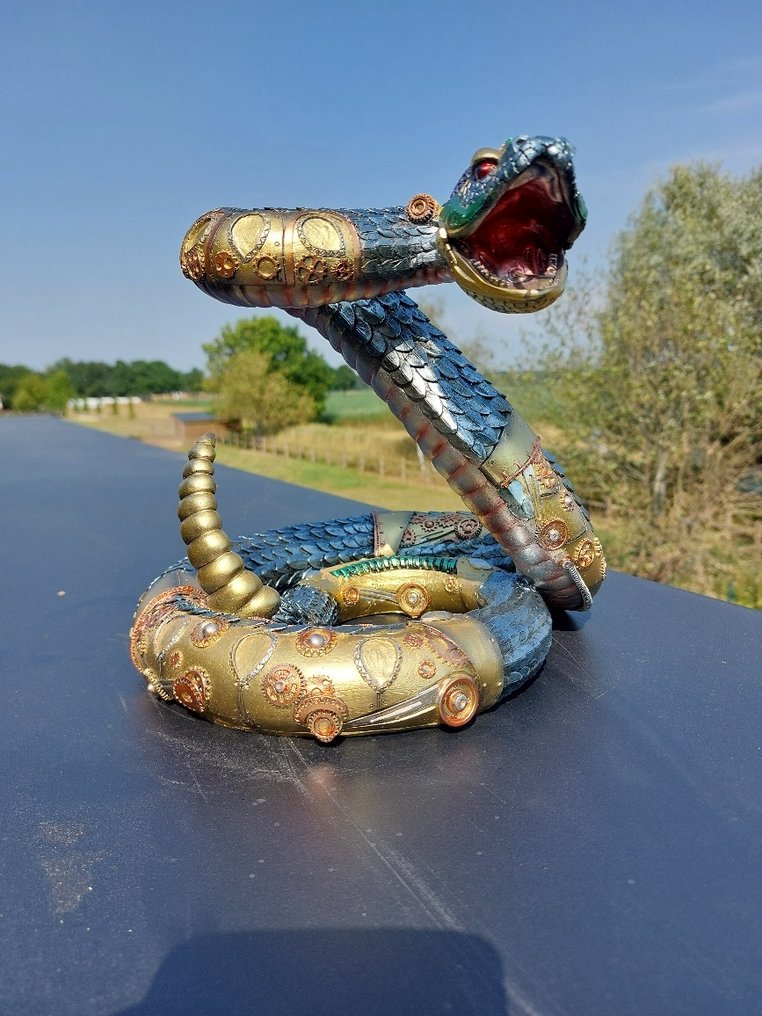 Statua, slang pyton steampunk - 22.5 cm - polyresin #2.1