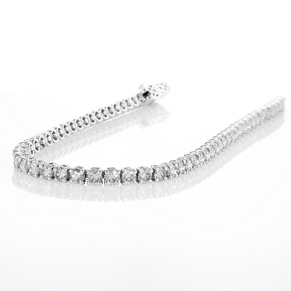 χωρίς τιμή ασφαλείας - Βραχιόλι - 14 καράτια Λευκός χρυσός -  5.49ct. tw. Διαμάντι (Φυσικό) - Διαμάντι - F-J COLOR VS2-I1 #4.3