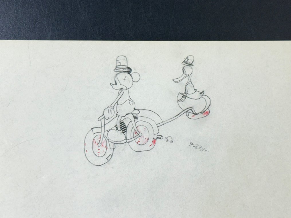 Walt Disney - Original Mickey Mouse and "Long-Billed" Donald Duck Production Drawing (1934) - The Dognapper #3.2