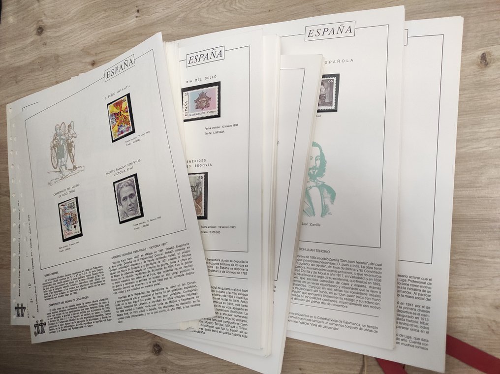 西班牙 1990/1999 - 西班牙1990年至1999年邮票集补充，全新未粘贴 - edifil #1.0