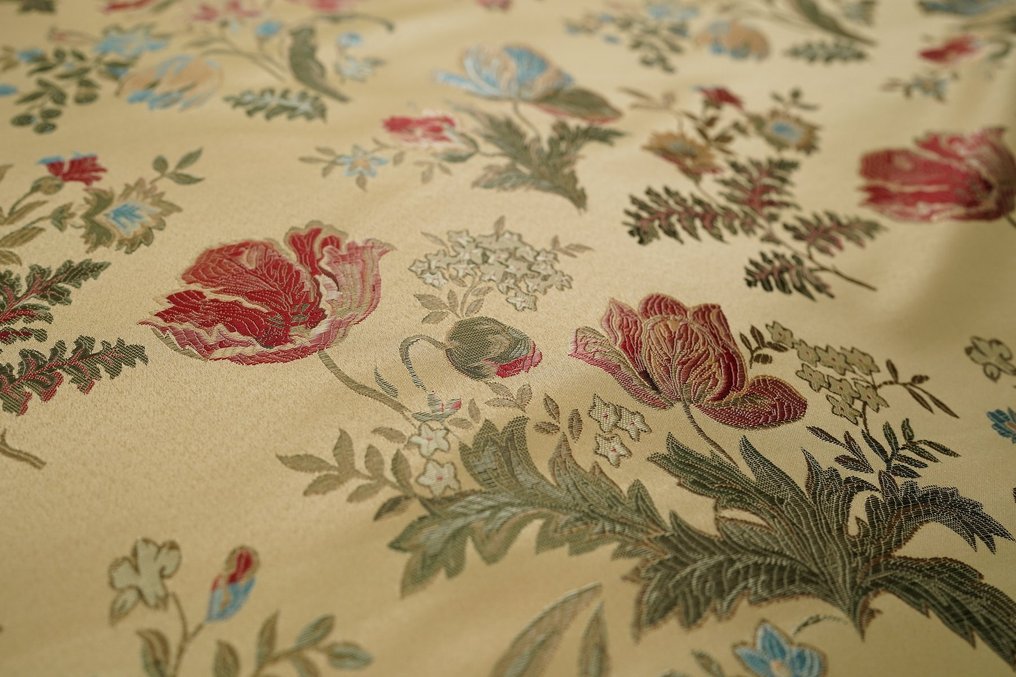 古典风格金色装饰布，带有花卉图案 - 室内装潢面料  - 2.5 m - 2.8 m #1.0