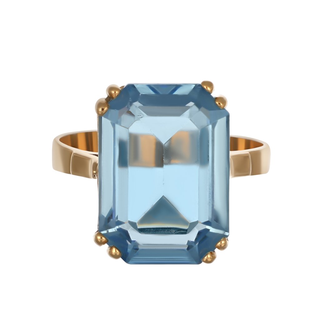 戒指 - 18K包金 黄金 -  9.70ct. tw. 黄宝石 #2.1