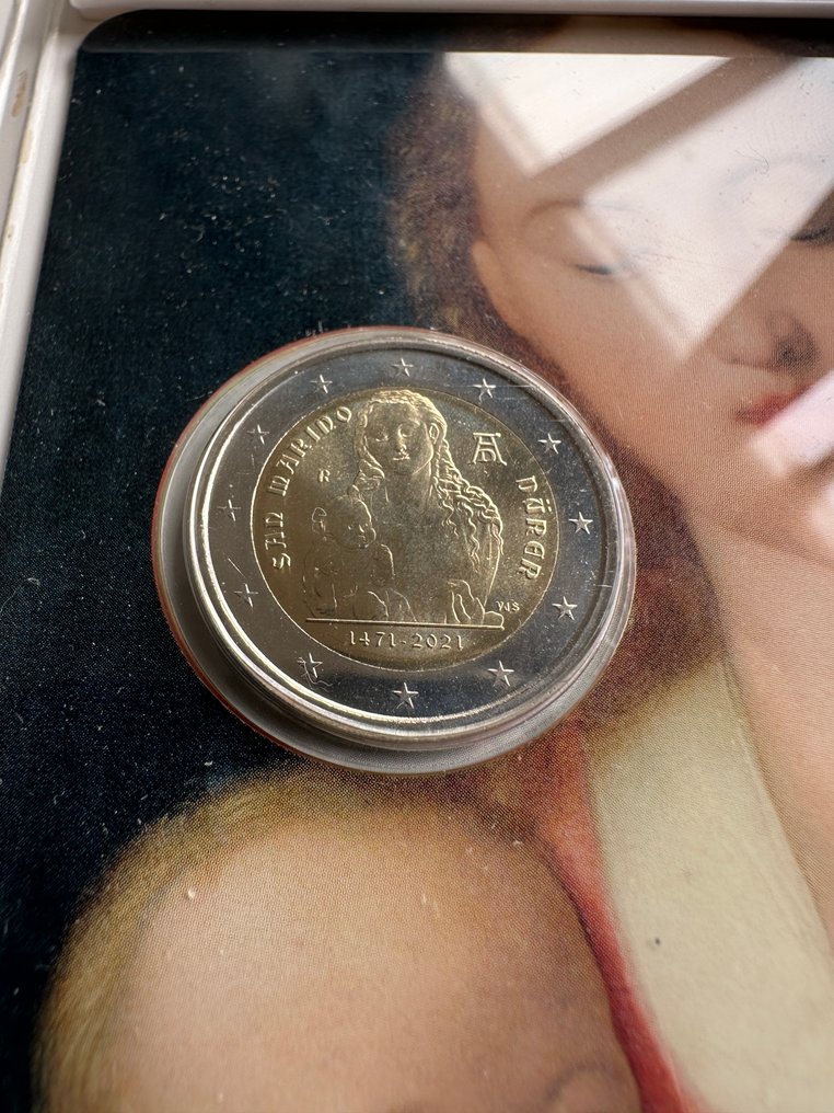 Σαν Μαρίνο. 2 Euro 2021 "Albrecht Dürer" + "Caravaggio" (2 stuks) (χωρίς τιμή ασφαλείας) #4.3