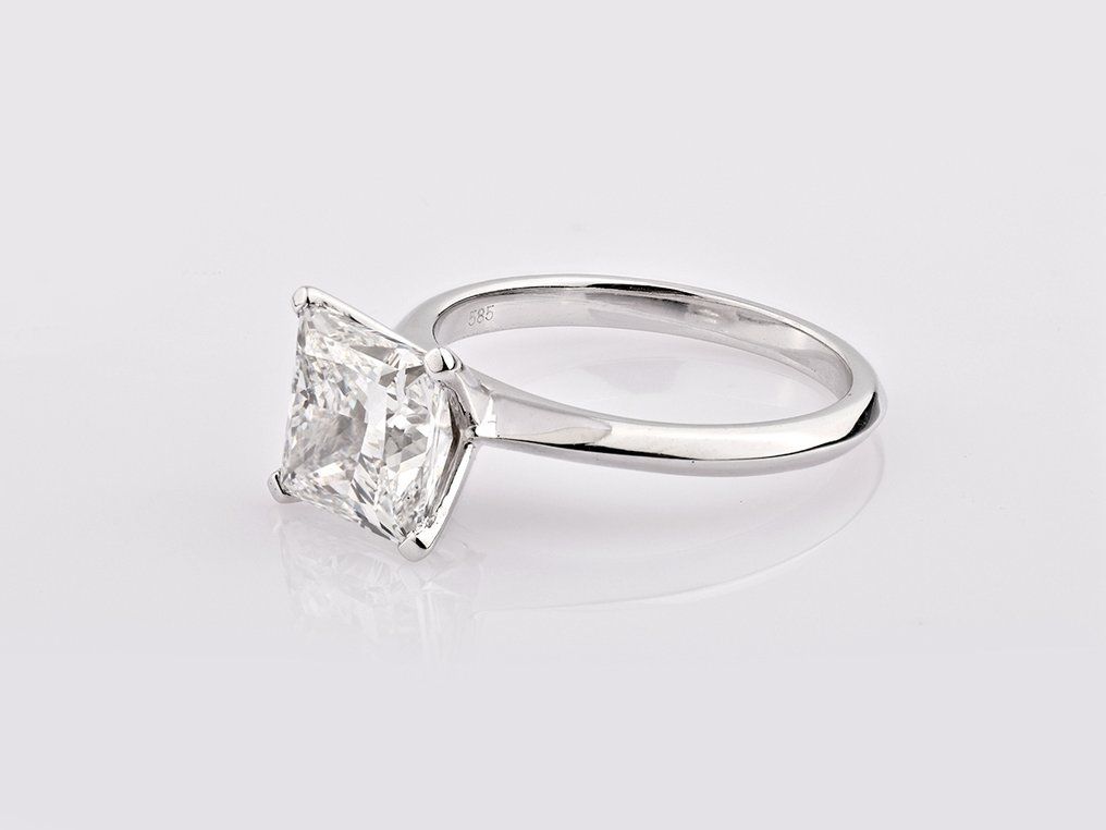 Δαχτυλίδι - 14 καράτια Λευκός χρυσός -  3.00ct. tw. Διαμάντι (Εργαστηριακής καλλιέργειας) #2.1