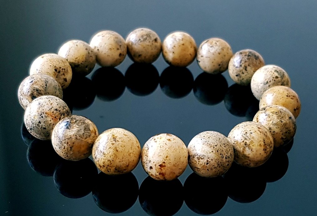 Amber 复古黄油糖巴尔蒂姆琥珀手链 - 圆球琥珀珠 - 男女皆宜- 17 g #4.3