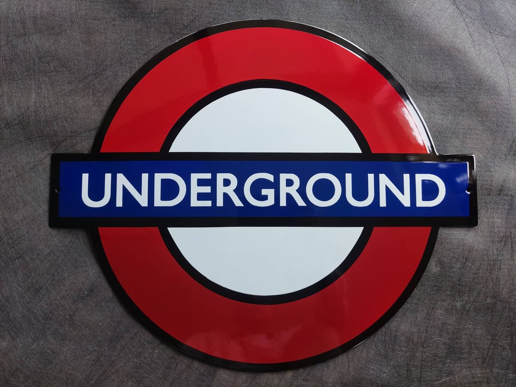 Underground - enamel sign Underground Metro U-Bahn subway Emailschild Emaille Schild #1.0