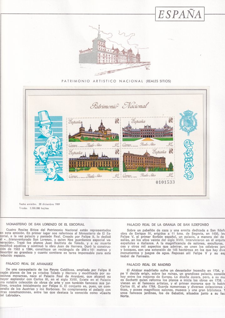 西班牙 1990/1999 - 西班牙1990年至1999年邮票集补充，全新未粘贴 - edifil #1.0